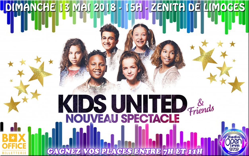 Préparez-vous à tenter votre chance pour décrocher les 2 places pour le spectacle #KidsUnited au @ZENITHDELIMOGES avec <a href="/BoxSpectacles/">BOX OFFICE 🎟</a> dans quelques minutes sur <a href="/radioopenfm/">Radio Open Fm 97.9</a>...