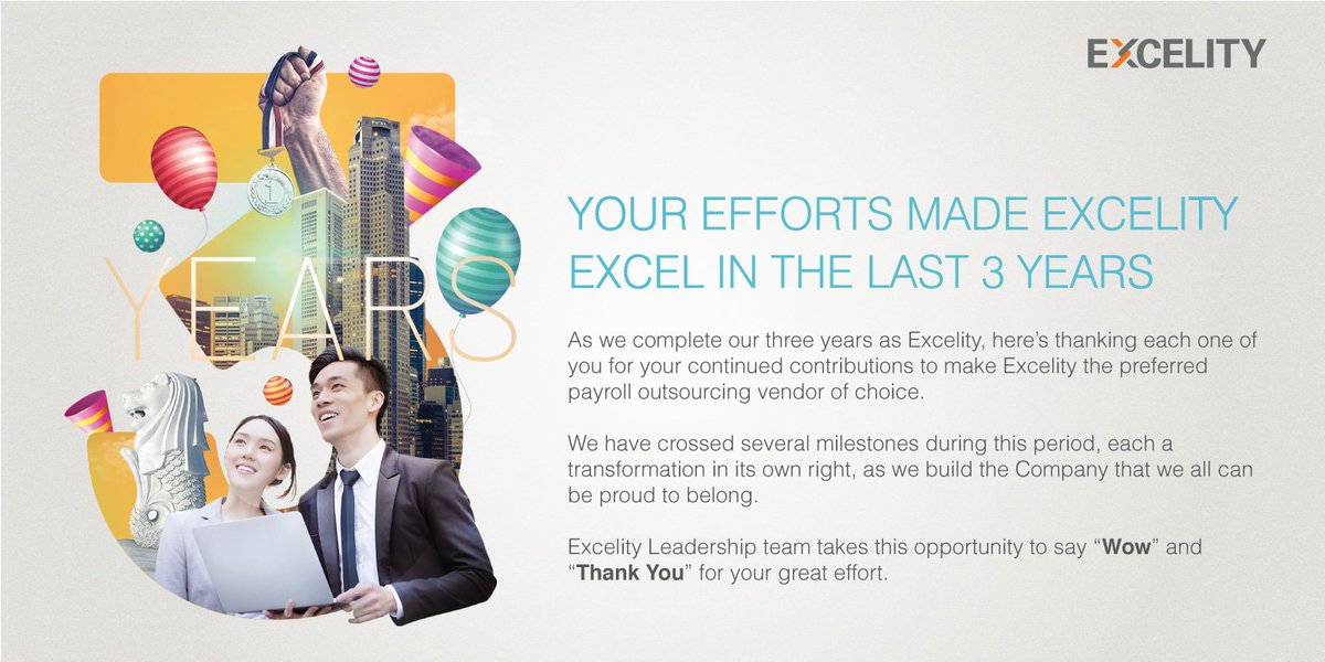 excelityglobal's tweet photo. A special note of thanks to all our clients and Excelity team! https://t.co/bVDCvTHHaI