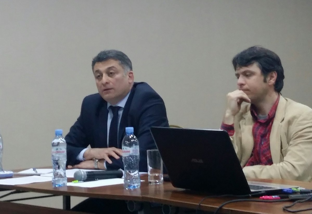 coenatolin's tweet photo. "Russia has never accepted Georgia's strive towards democracy" - H.E. Amb. Paata Gaprindashvili about the difficult #Russia-Georgia relations, the region of South Ossetia, #Borderisation and Georgia's activities in the #OSCE #NatolinOnTour https://t.co/MkOHHMf9ge