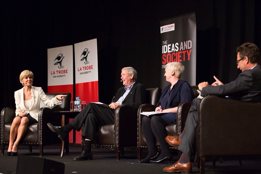 Speaking on our foreign policy priorities in meeting the challenges and embracing the opportunities ahead @latrobe #Melbourne //#Ideasandsociety #NewColomboPlan #FPWhitePaper 🌏 

foreignminister.gov.au/speeches/Pages…