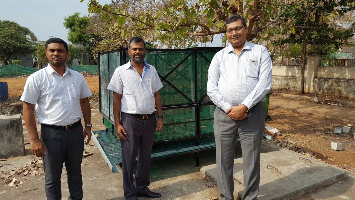 The Bio compost / bio digest pits (Wet &amp; Dry) were installed at Central Tax &amp; Cx., Residential quarters at Mysuru by M/s. NIE Crust.