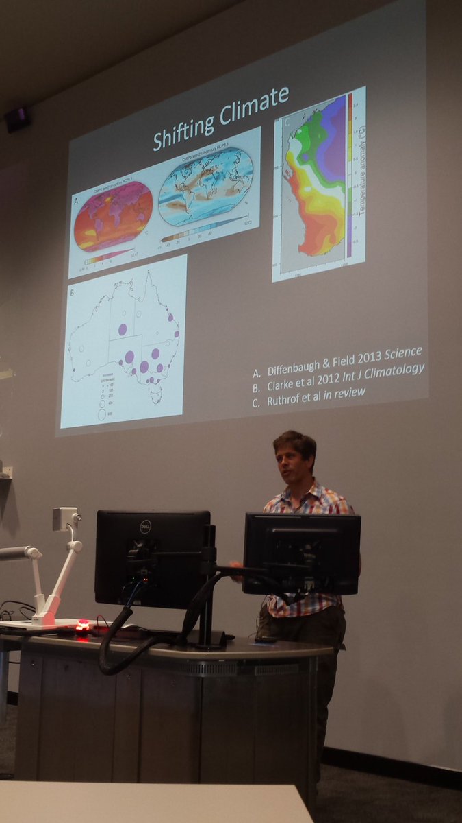 Today's <a href="/TESSJCU/">TESS</a> seminar speaker--Dr Joe Fontaine from #murdochuni on disturbance -climate feedbacks-- serious implications for biodiversity hotspots such as SW Australia. <a href="/joe__fontaine/">Joe Fontaine</a>