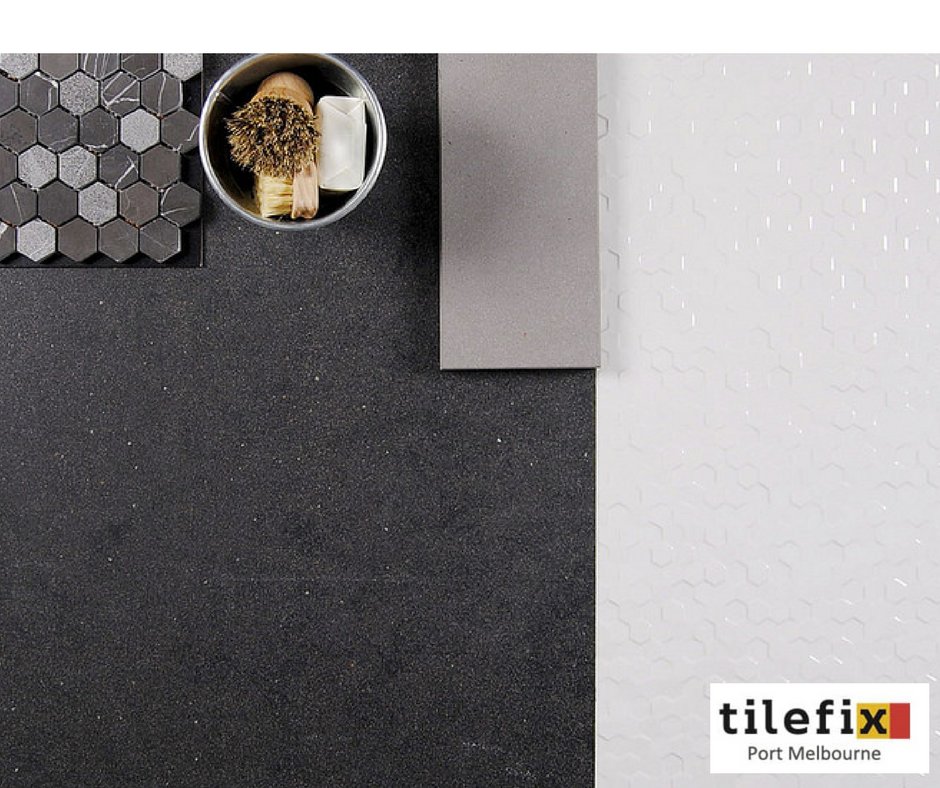 TilefixPM's tweet image. Earthy coloured hexagon tiles. 
Elegant &amp;amp; modern.
Perfect for any bathroom.