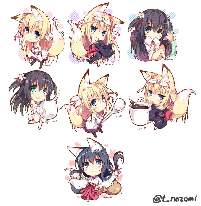 「コミ1用のアクキー絵。看板娘は全員作っていたので今回は紅葉をば(・ω・) SD絵」|希望つばめ @ 2/17発売「魔王にさらわれた聖王女ですが～｣のイラスト