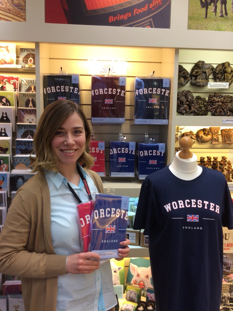 WorcesterTIC's tweet photo. New range in the TIC 😀Worcester T-Shirts #WorcestershireHour #Souvenir #Gifts #TShirt 👕 https://t.co/BGJ5x5CcPG
