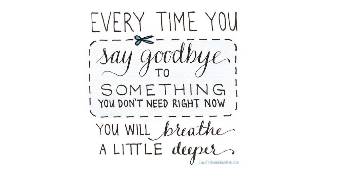 ctcorganizing's tweet photo. “Everytime you say goodbye to something you don’t need right now you will breathe a little deeper” #wednesdaywisdom #decluttering #emotionalclutter #mentalclutter https://t.co/ErnZ7axASt