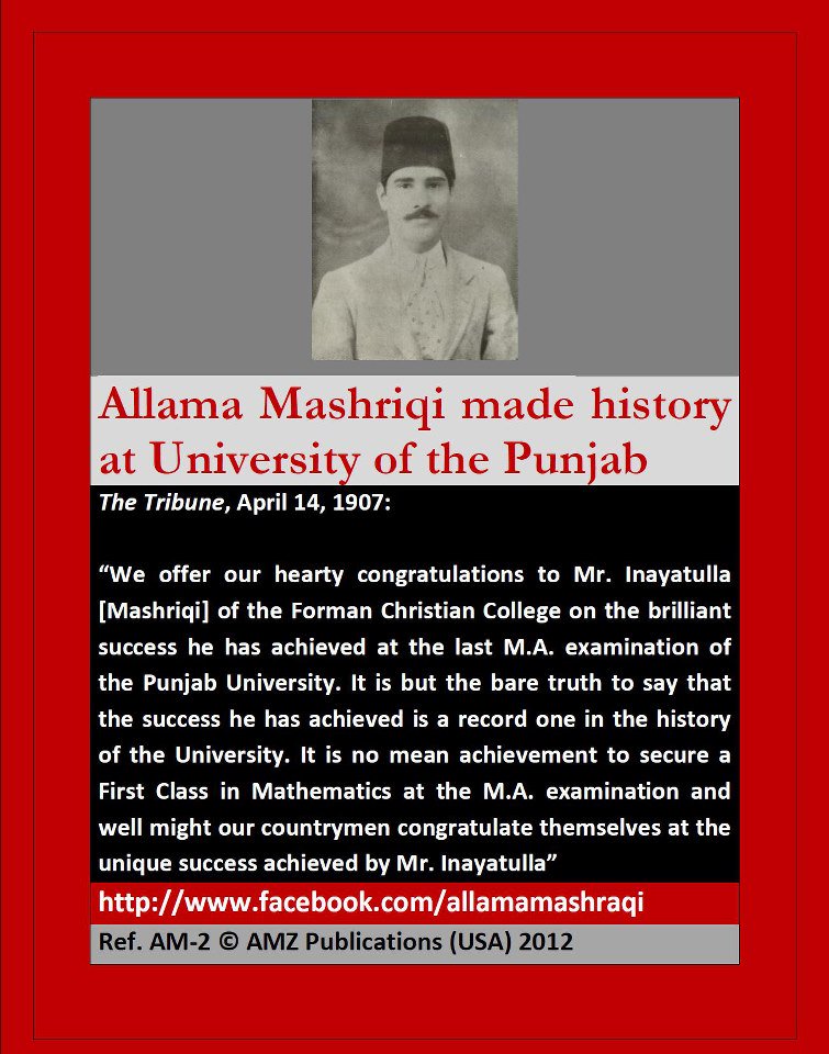 AMZPublications's tweet photo. INAYATULLAH KHAN, famously known as Allama Mashriqi   #AllamaMashriqi #McGillLibrary #CambridgeSouthAsianStudies #ResearchLibraries #ResearchLibrary #SOASLibrary #HNet #nypl #BritishLibraryReferenceServices #BASAS #AsiaSociety #oralhistory #Librarian #AcademicLibrary #Scholary https://t.co/6FlgkvgE5B