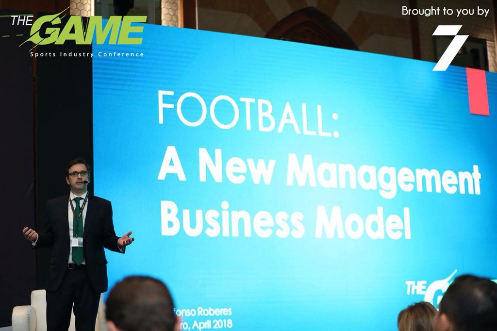 GameSportsConf's tweet photo. Moving on to speak about a New Management Business Model, our presenter Alfonso Roberes, Former Head of International Sales at Real Madrid CF is providing his expert opinion!

#TheGame #SportsIndustry #Conference #TheGameSIC #GameSportsConf #SportsEducation #EgyptAgency. https://t.co/BAzgy8LXkw