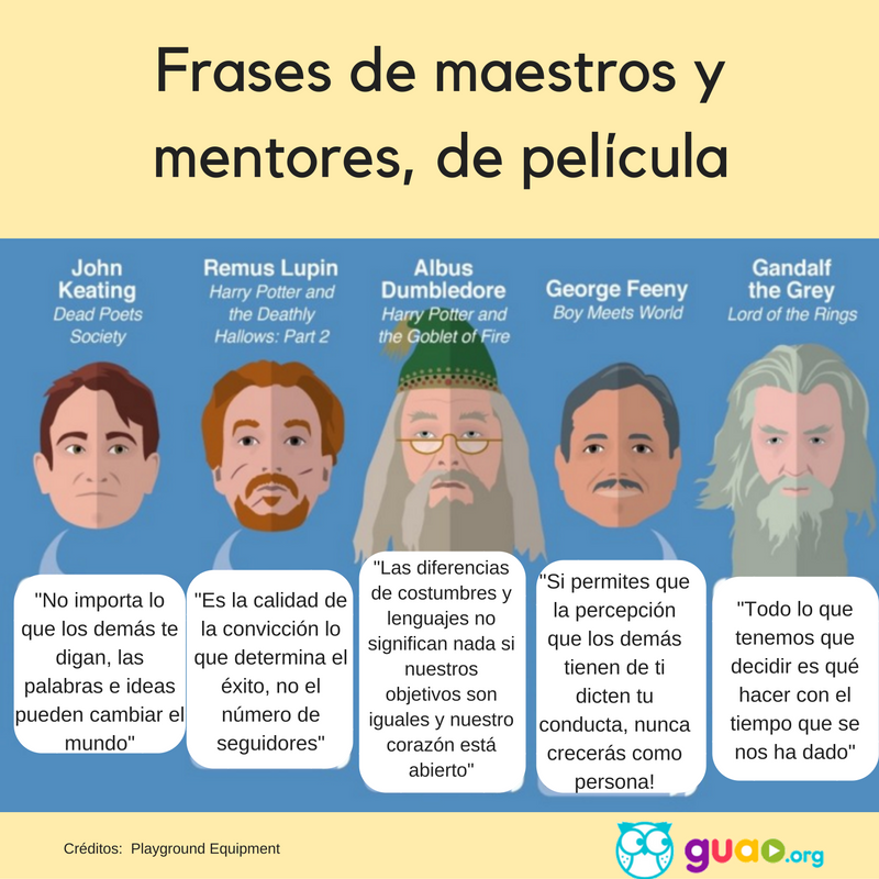 Frases de algunos maestros o mentores de película.
¿Cuál te cae como anillo al dedo en estos momentos de tu vida?
#FelizMiercoles #11Abr