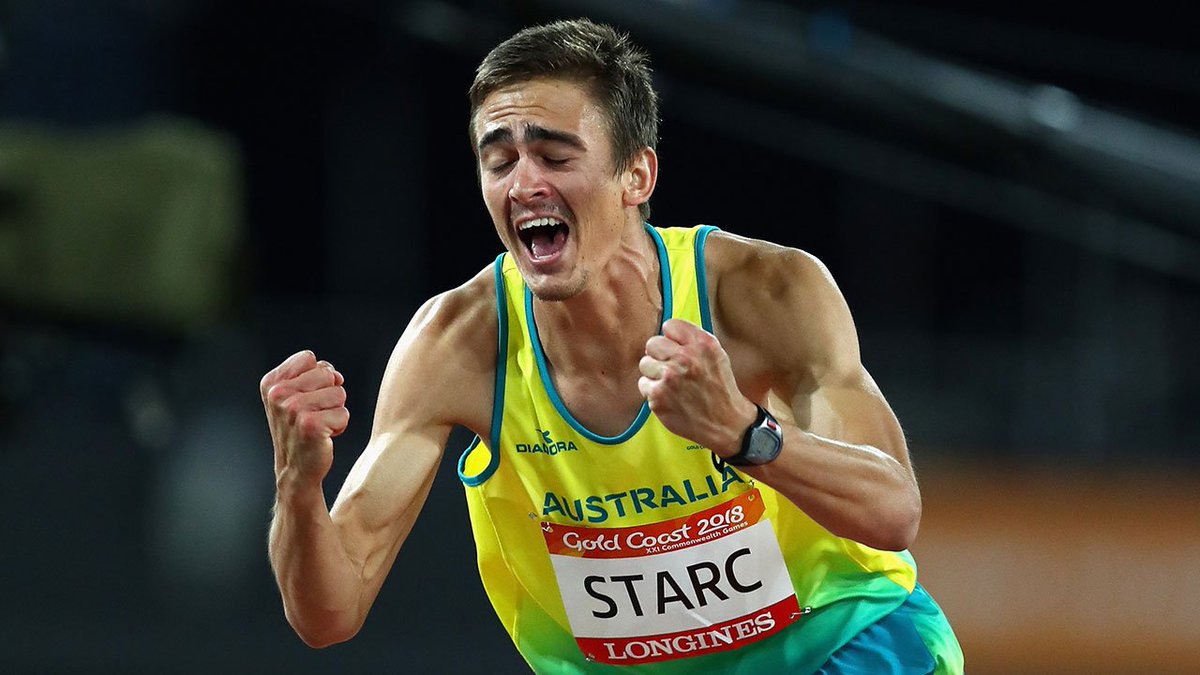 7Sport's tweet photo. WOW! Brandon Starc has taken high jump gold with a new PB, clearing the winning height on his first attempt!

WATCH: https://t.co/A05yCkNRrO @7CommGames #GC2018 https://t.co/Bcwmg459yS