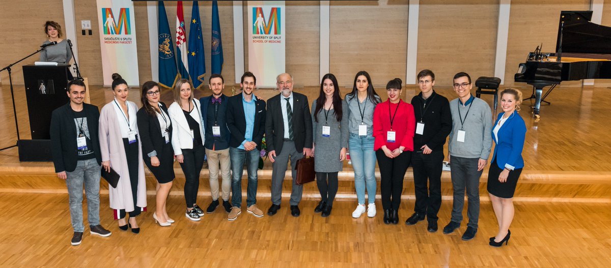 NeuroSplit1's tweet photo. Organizational Committee with the Nobel Prize winner Prof. Erwin Neher. Thank you, Professor, for being a part of this incredible 3-day story which will stay with us for the rest of our lives! 
#neurosplit #congress #pzs #nobelprize #split #mefst #memorable https://t.co/nWFcZ75d2J
