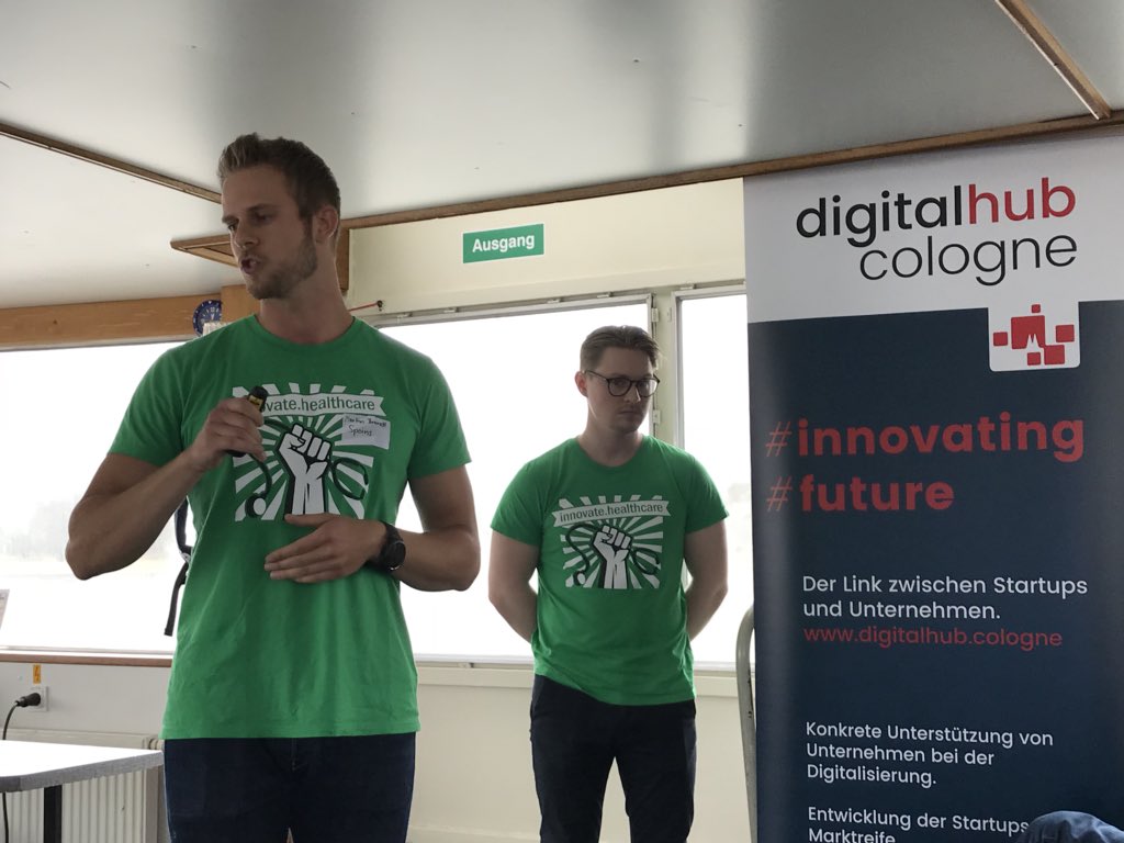 healthcare_de's tweet image. Startup Pitches #MSEntrepreneurSHIP @DigitalHubCgn @BizDevAngel @HCareFuturists @doc_tobi: #marc for improved organizing and tracking of physiotherapy; #labonwheels for regions underserved with clinical labs; #spoins for tracking healthy #exercise with sensors incl rewards.