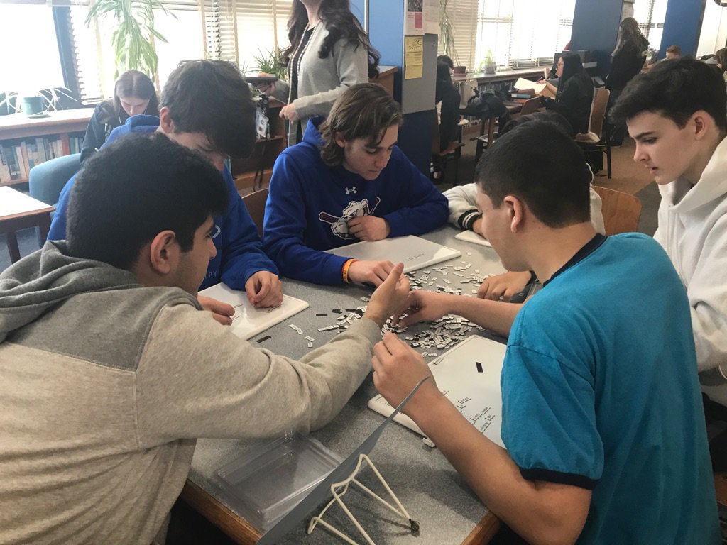 CalhounLibrary's tweet photo. Celebrating National Poetry Month with poetry stations in the library...so amazed by our students' writing! https://t.co/CfG1GjRPFa