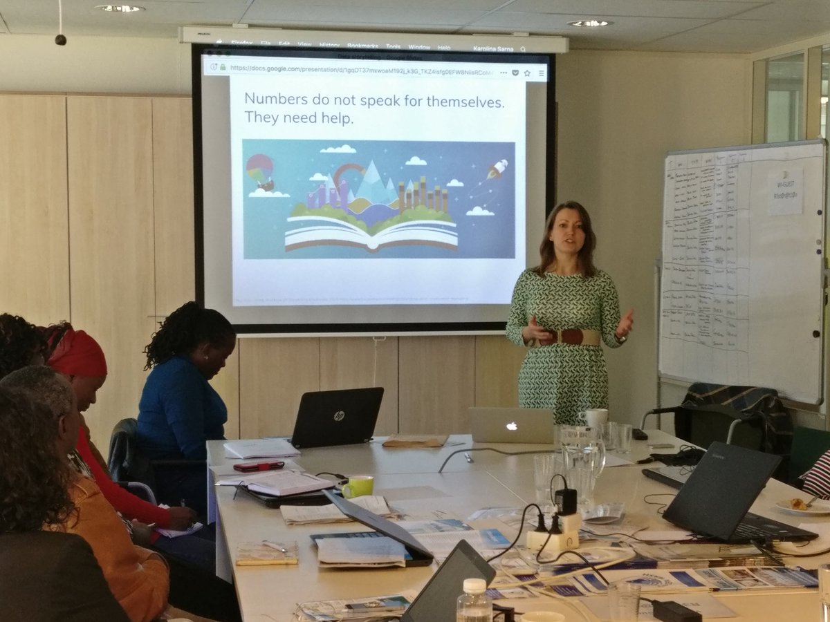 ASvdL's tweet photo. Data story telling for #Watershed by Karolina Sarna, perhaps her last cool presentation for #Akvo... What will we do without you? https://t.co/qkwWwG4yiu