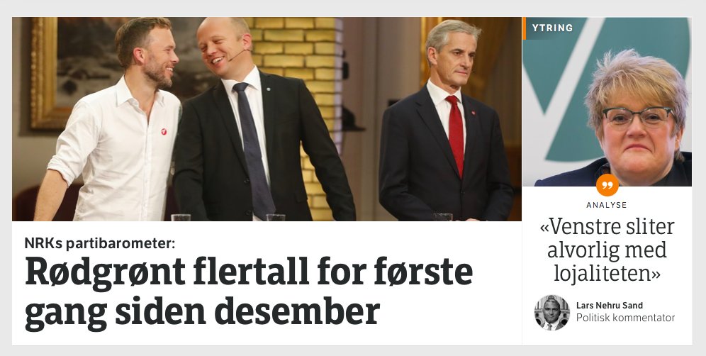 iGeirr's tweet image. Flott oppslag på nrk.no  og ikke helt så heldig med valget av bilde av @Trinesg #journalistikk #fotojournalistikk