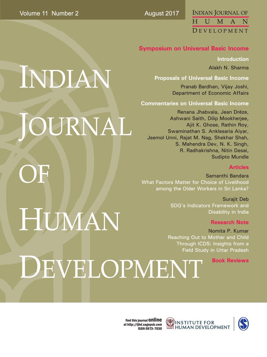 TweetIHD's tweet photo. Symposium issue of Indian Journal of Human Development #IJHD volume 11 number 2 published by #SageIndia on #UniversalBasicIncome
The published articles can be accessed for free from: https://t.co/t6anVXStW0 https://t.co/nJ0vTJkLf6