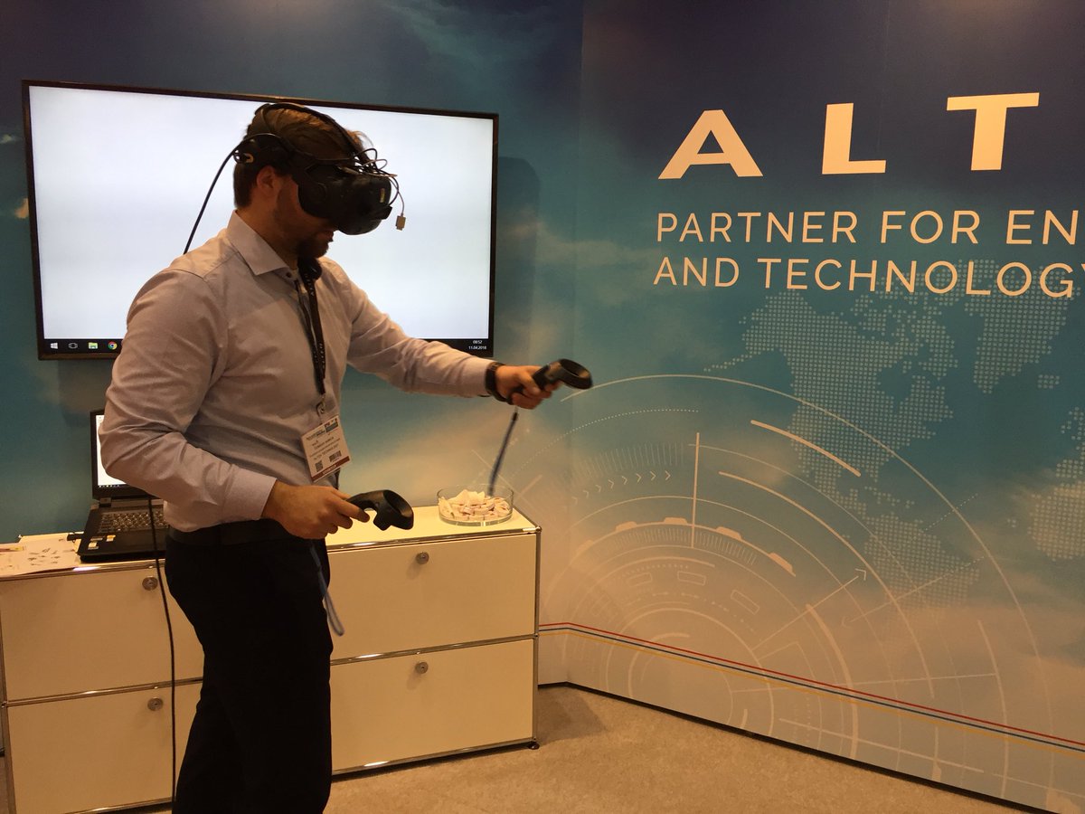 ALTENTechnology's tweet photo. Day 2 of the #AIX2018 and the doors are open! Our VR experience is up and running for real! https://t.co/4VcLuyyhQV