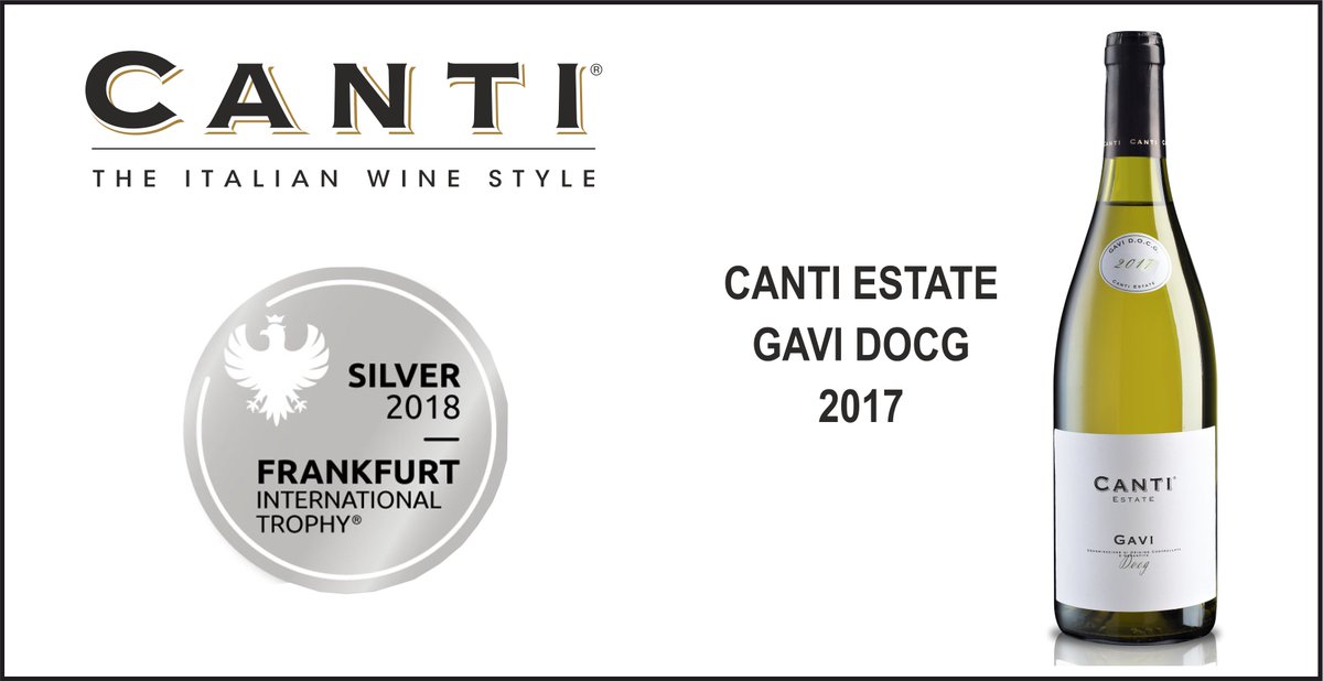 SILVER Medal for CANTI ESTATE #GAVI DOCG 2017 to Frankfurt International Wine Trophy 2018