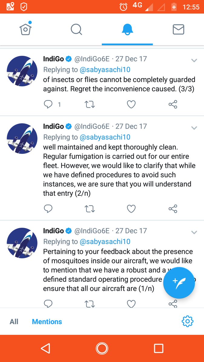 sabyasachi10's tweet photo. @sumit35_adv @IndiGo6E @ZeeNews @TimesNow @republic @timesofindia Even i had the same reply. Seems there is a problem with flights from Lucknow and Patna. Hence I avoid Indigo nowadays. They ARE #rude and #arrogant airline. Unless all of us act together they will continue being so.
#Indigoons https://t.co/jKjoHUBjVY