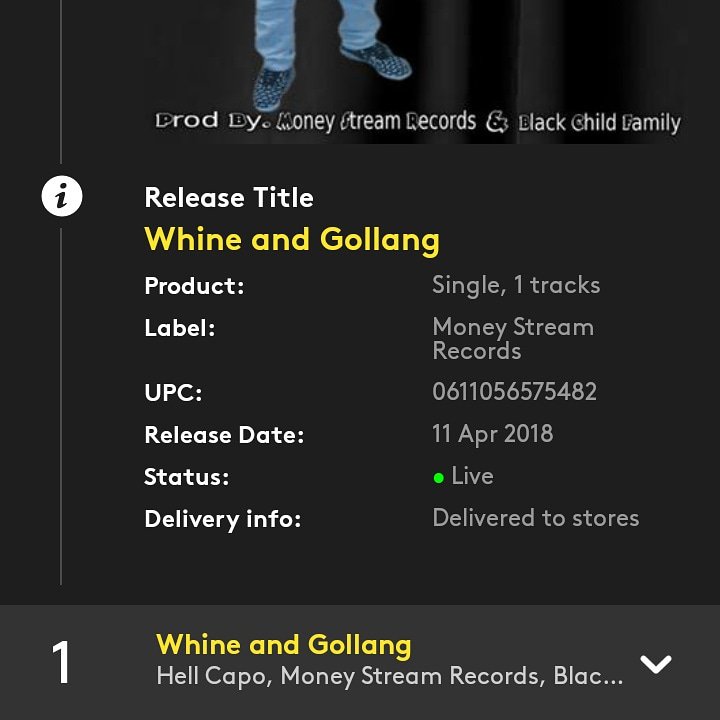 Hell_Capo's tweet photo. Hell Capo Hot New single Whine And Gollang officially release in store today so go get your copy now on Spotify https://t.co/tnAOlXM79j https://t.co/oFII8USqRQ