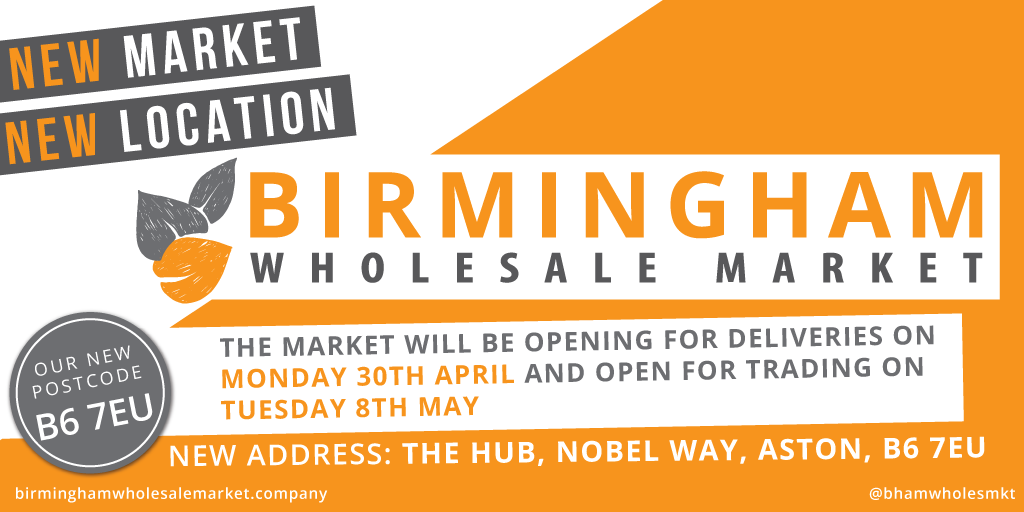 👉Great News!👈 - The NEW Birmingham Wholesale Market will be opening for deliveries on Monday 30th April and open for trading on Tuesday 8th May 🌻🌻🍉🍊🍅🐟🐟 #birmingham #wholesalemarket #seafood #Bham #fruit #vegetables #flowers  #WednesdayWisdom