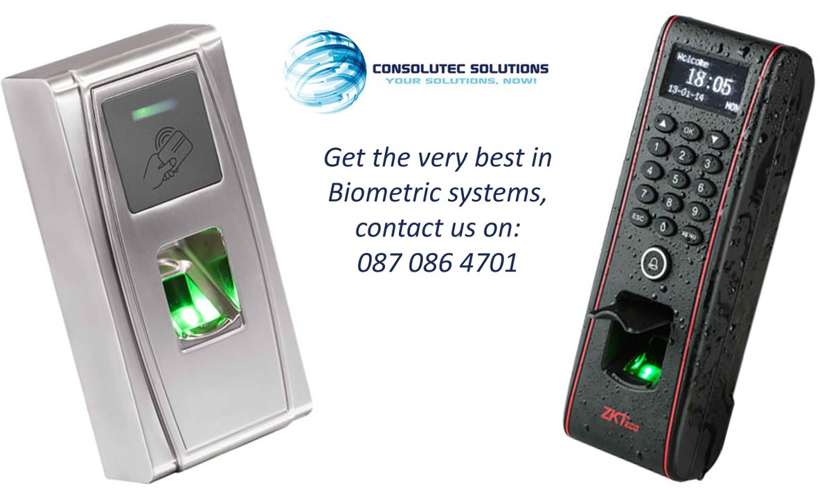 Consolutec_Sol's tweet photo. Consolutec has selected the very best in Biometric systems, which can compromise of a vast array of combinations, from pure finger print, finger print with access card, Finger print with pin etc.

#ConsolutecSolutions #Consolutec #Solutions #PABX #PABXSystem #Office #Security https://t.co/LuI8g1VrSi