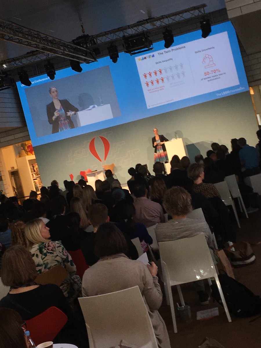 Renvimick's tweet photo. Breadth of Skills helps addressing the ‘twin problem’ (skill uncertainty and inequality) @RebeccaWinthrop #LEGOIdea2018 #leapfrog https://t.co/g97JyszdKn