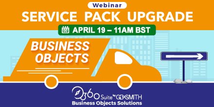 360Suite's tweet photo. 30-minute #360suite Webinar: Discover how to reduce #BusinessObjects Service Pack Upgrade Time From 3 Months to 3 Weeks! Save your spot on April 19 at 11AM: https://t.co/a28d3vu4rP. #UsersLoveBOBJ https://t.co/gr5uIBym3T