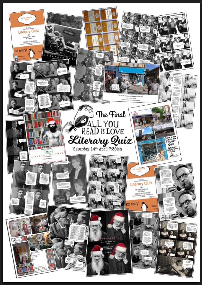 allyoureadlove's tweet photo. We ticking off many “lasts” these days and this week we have both the last music quiz(Thursday) AND the last literary quiz(Saturday). Hoping to see lots of you there. Get your tables booked before it’s too late! https://t.co/g58H402vac