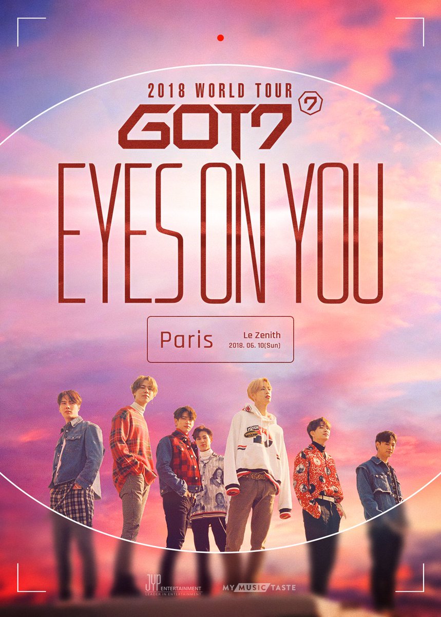 GOT7Official's tweet photo. GOT7 2018 WORLD TOUR 'EYES ON YOU' IN PARIS Ticket open!
Early Bird Sales 2018.04.16(MON) 4PM(CEST) @ Digitick (https://t.co/twv7qEs0SD)
General Sales 2018.04.18(WED) 4PM(CEST) @ Digitick (https://t.co/twv7qEs0SD)

#GOT7
#갓세븐
#EyesOnYou
#WORLDTOUR https://t.co/xXvIkGwyRc