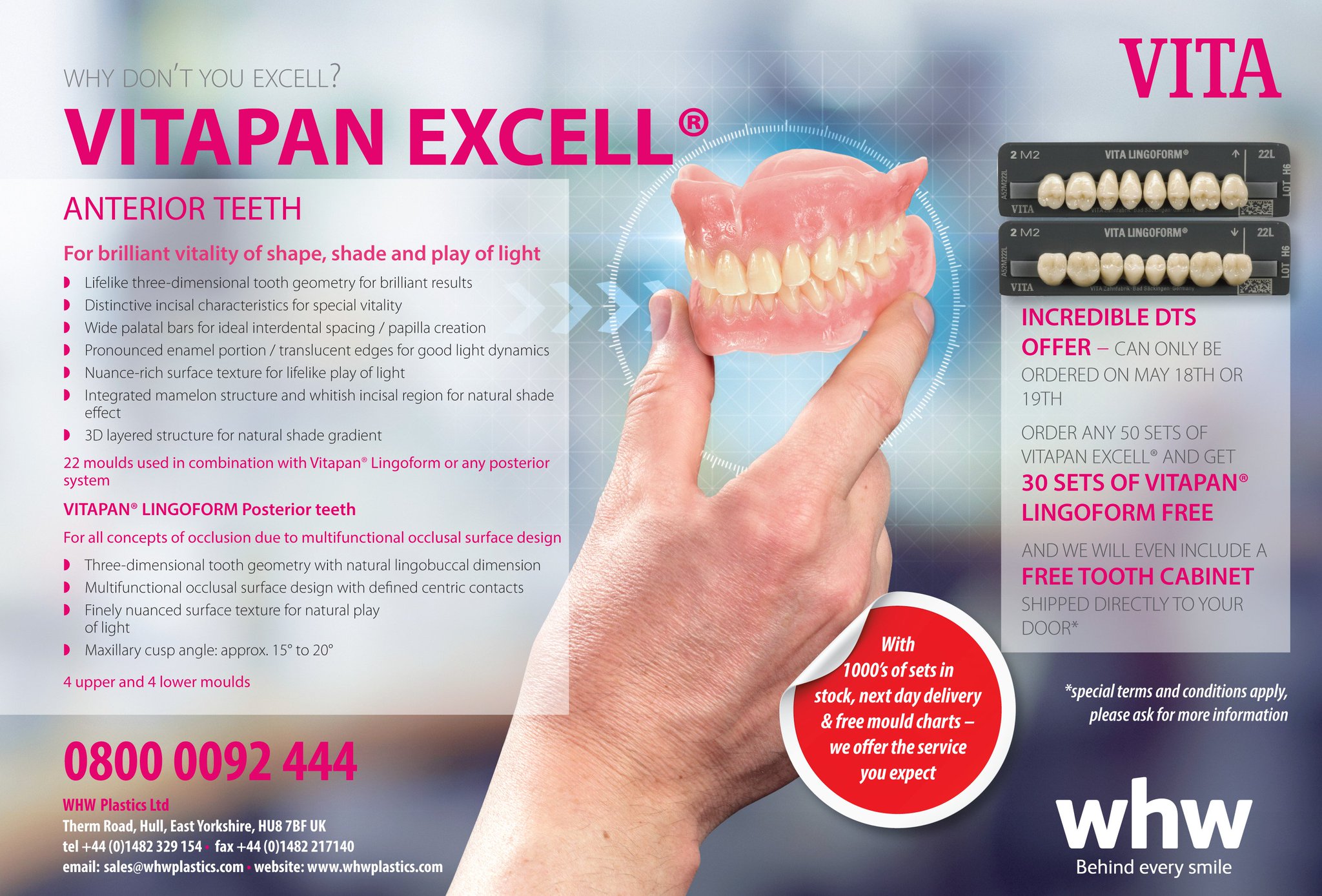 Vita Teeth Mould Chart