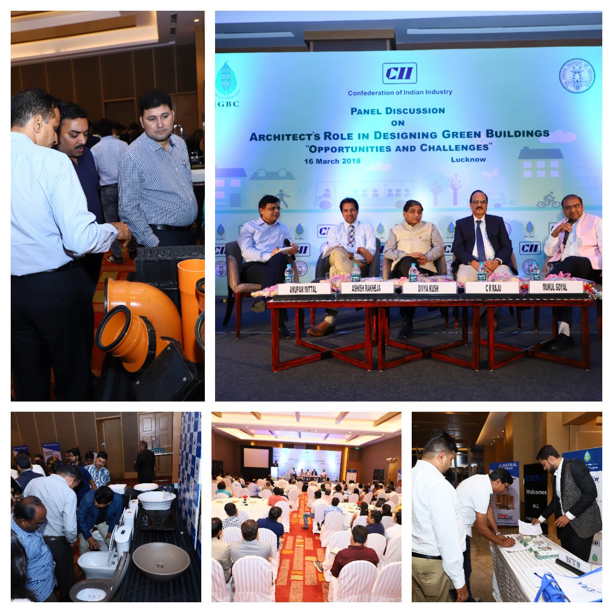 IGBConline's tweet photo. A Joint Programme of @IGBConline &amp; #IIA - Panel Discussion on #Architects Role in Designing Green Buildings “#Opportunities and #Challenges” was conducted at @HyattRegencyLKO https://t.co/HJJhY0FvfA