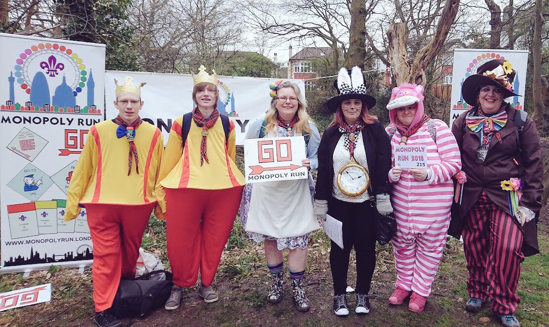 monopoly_run's tweet photo. We had an amazing number of teams in fancy dress on the Monopoly Run. It was a hard decision by the judges but the winners were leaders from The Wellies ESU Hull with their interpretation of Alice in Wonderland #monrun18 #monopolyrun #iscout https://t.co/qkpQq1k7KN