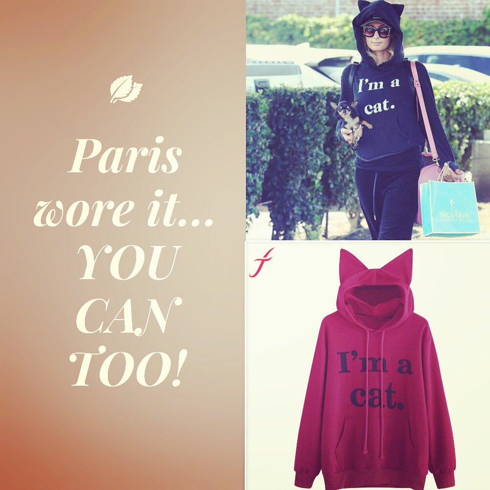 wearuforever's tweet photo. Paris Hilton wore it, we happen to stock it... you can be a cat too for only £18.99 (S-XXL) 🐈

#wearuforever #wearuforeverdotcom #fashion #trends #style #jumper #sweater #hoodie #imacat #catclothing #fashioninspo #instainspo #parishilton #parishiltonstyle #shopping https://t.co/CgVfX7aDuN