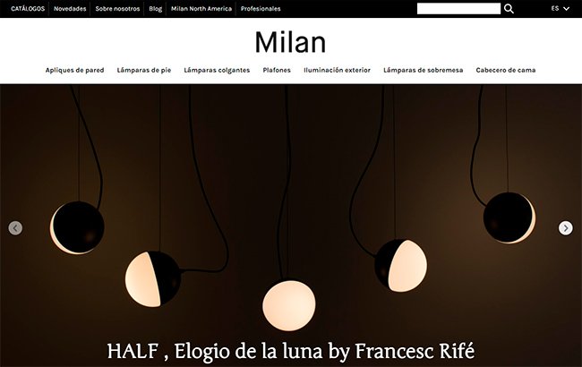 Nou projecte web -- milan-iluminacion.com   -- Empresa especialitzada en llums i projectes d’il•luminació #responsivedesign #developer #website #design