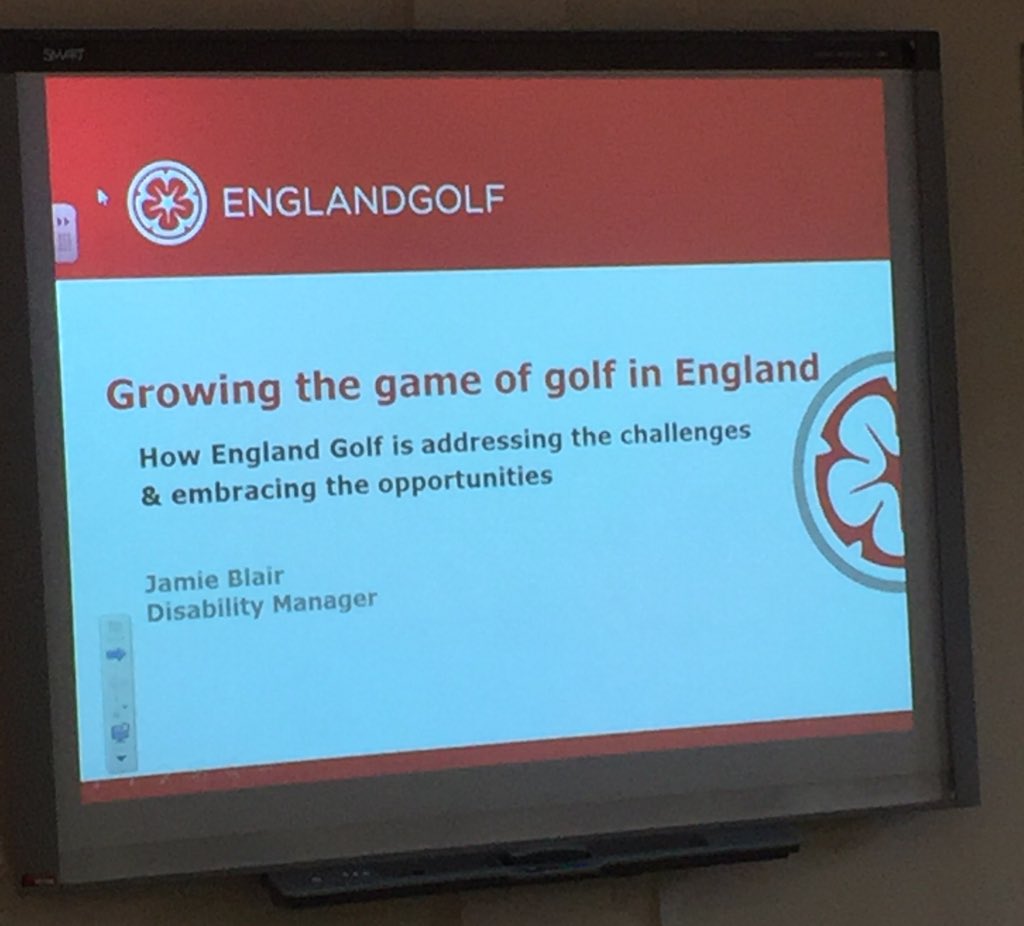 Fantastic insight into disability golf provision by Jamie Blair @EngGolfDis @EnglandGolf to @My_GolfNews @MyerscoughColl students #golfforall #disabilitysport #supportsystems #sportsdevelopment