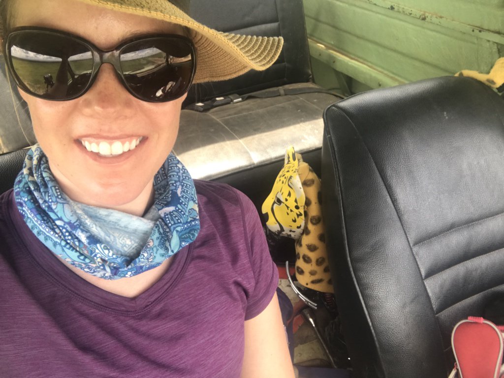BlairRCostelloe's tweet photo. Throwback to PhD-style fieldwork today: driving my dissertation advisor’s green Suzuki, #robocheetah riding shotgun. 

#robocheetahridesagain
#scientistswhoselfie https://t.co/B2z11G1NvB