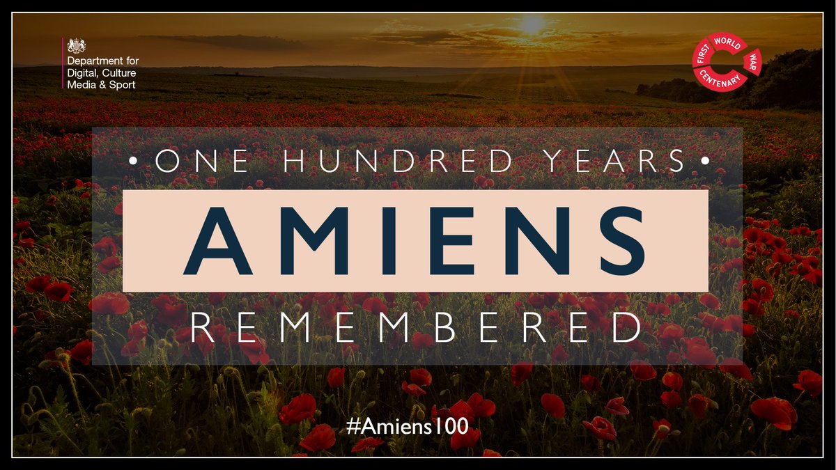 DCMS's tweet photo. Good news! The deadline to apply for the #Amiens100 ballot has been extended to 16 April. Apply now for your chance to be at special #WW1 event this Summer https://t.co/nteCzvcYKA https://t.co/WmttNsXsxW