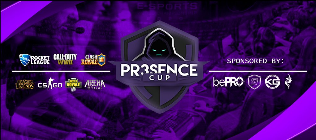 ¿Aún no te has enterado de la Pr3senceCUP?
Organizamos torneos de eSports gratuitamente en los que tienes la posibilidad de participar y ganar premios!
Actualmente, tenemos inscripciones abiertas los juegos que aparecen en la imagen! 
Aprovecha la oportunidad y apúntate! MD ✉️