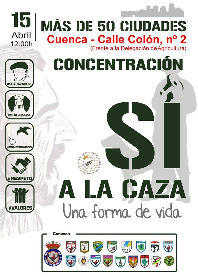 isequiser96's tweet photo. Este domingo 15 de abril miles de cazadores de toda España convocados por la @RFECaza se manifestarán en defensa de la caza. Como hija de cazador no puedo faltar. #SíALaCaza. https://t.co/RJV7LSBl7C