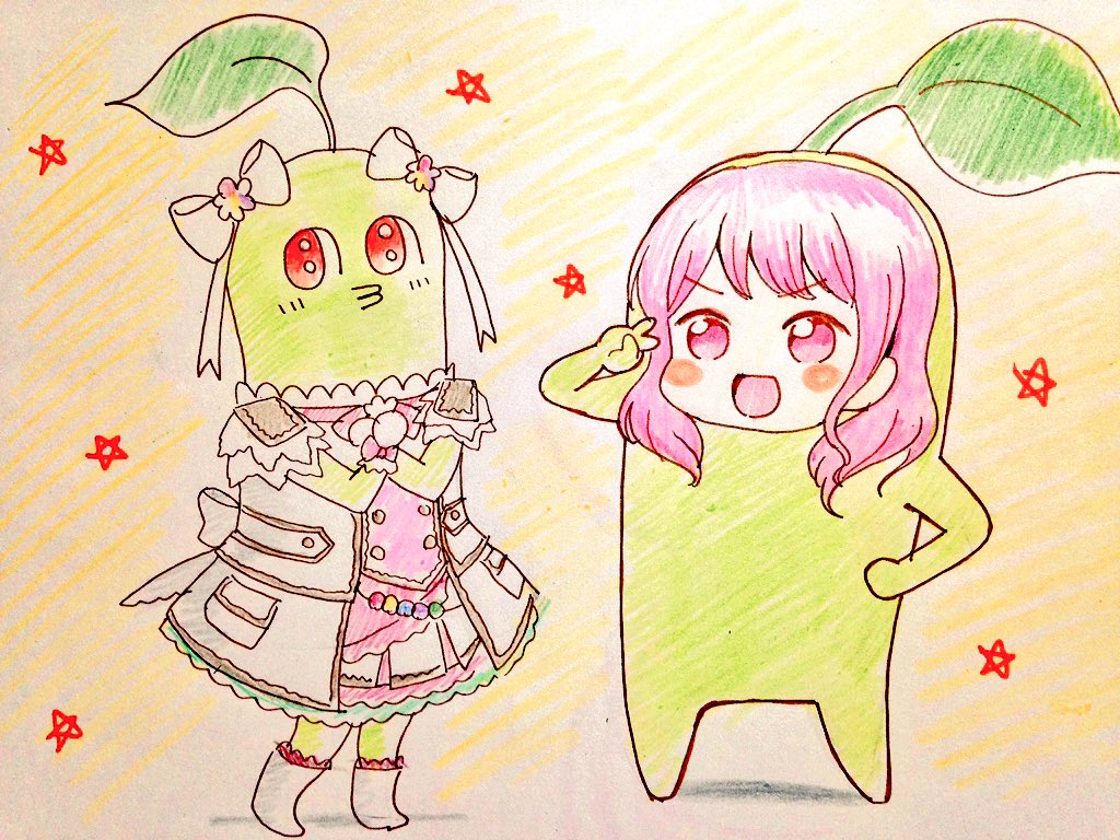 >丸山彩ちゃんがチコリータのコスプレをしたチコ山彩ちゃんとチコリータが丸山彩ちゃんのコスプレをした彩リータ 
>ガルパを知らない友人が美竹蘭を見てチコリータ呼ばわり(主にメッシュ部分)していたので何か絡ませてあげられないでしょうか 