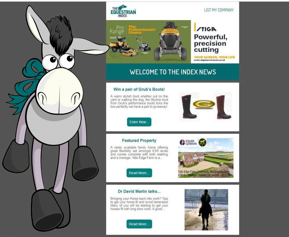 equestrianindex's tweet photo. APRIL NEWSLETTER: available to read online now at https://t.co/6petBN58Tk Top stories from @DrDavidMarlin @WOWsaddles @HAYGAINUK #ublack @StigaLawnmowers  plus Featured #equestrianproperty from @EQProperty4sale &amp; @FisherGerman #Competition from @GrubsBoots https://t.co/H04cJh6Tpy