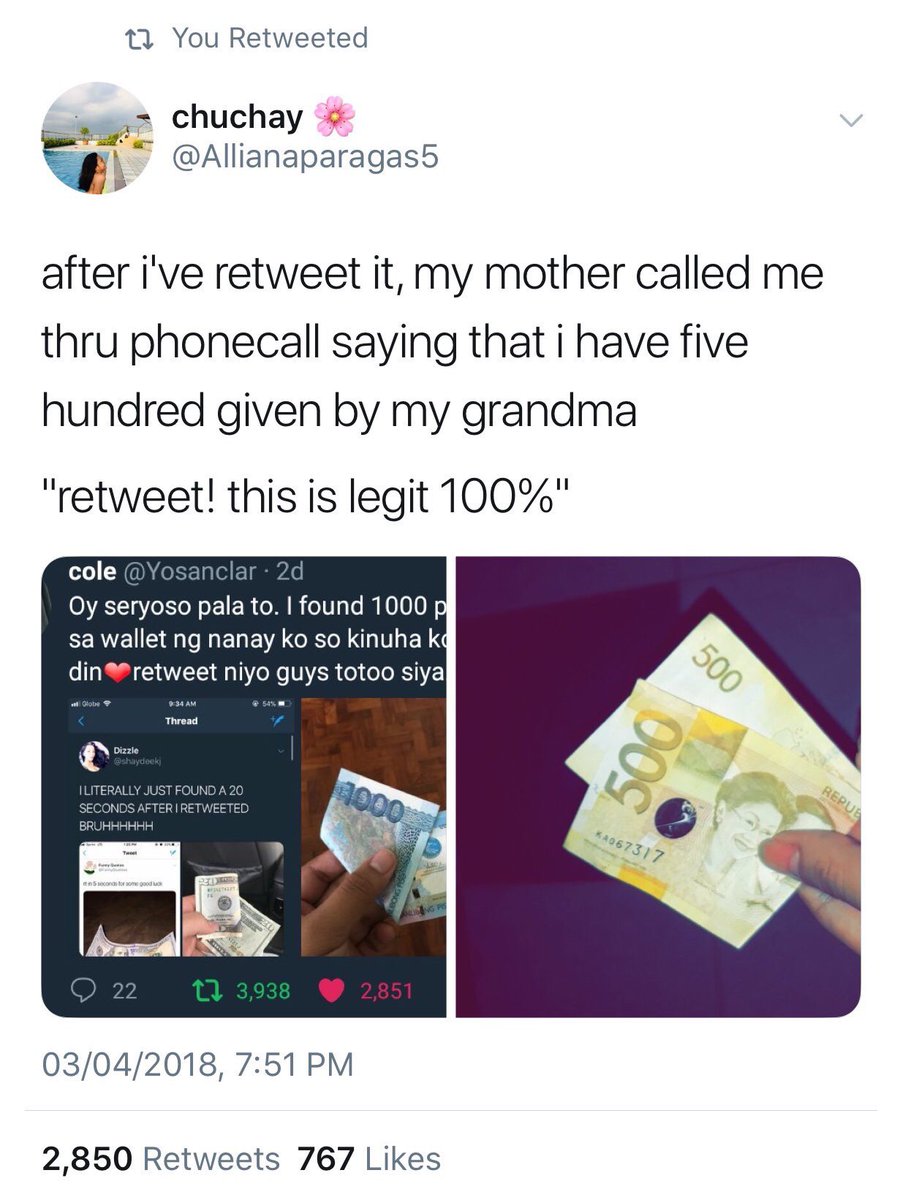 madridrara17's tweet photo. Legit super 🤘🏻 
Kagabi habang nasa car ako with mama and dada nasa likod lang ako nag phophone then na shookt ako na may inabot si mama na 500 pesos out of nowhere, astig HAHA 💛💸🤘🏻 https://t.co/lOGKK0LWO6