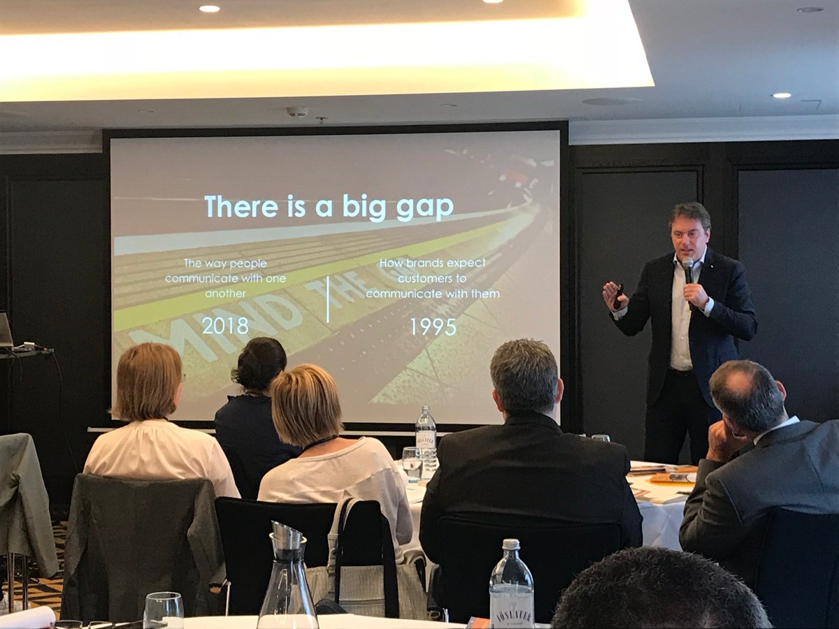 Sparkcentral's tweet photo. Is your business already communicating with customers via messaging channels? @ChristophNeut speaking @ALCustExp Customer Experience Management in Telecom Summit in Vienna #CEMtel https://t.co/UEAqv2tBs9