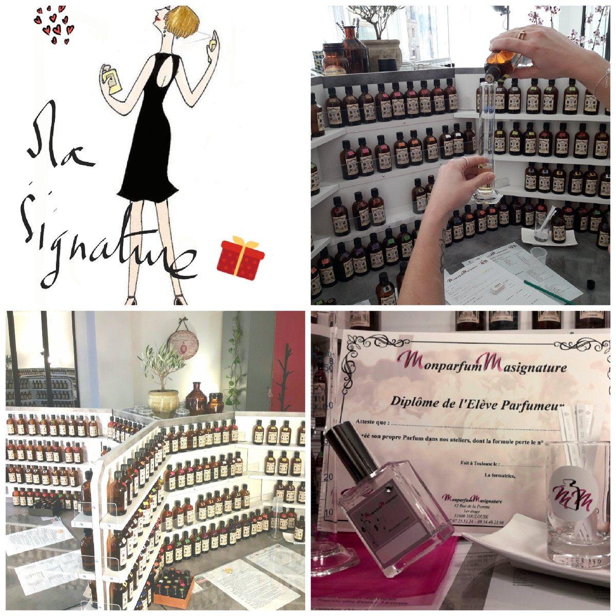Bientôt la fête des mères 😀
Offrez un atelier création parfum.
Carte cadeau.
monparfummasignature.fr
42 rue de la pomme Toulouse 
07 67 25 51 24.