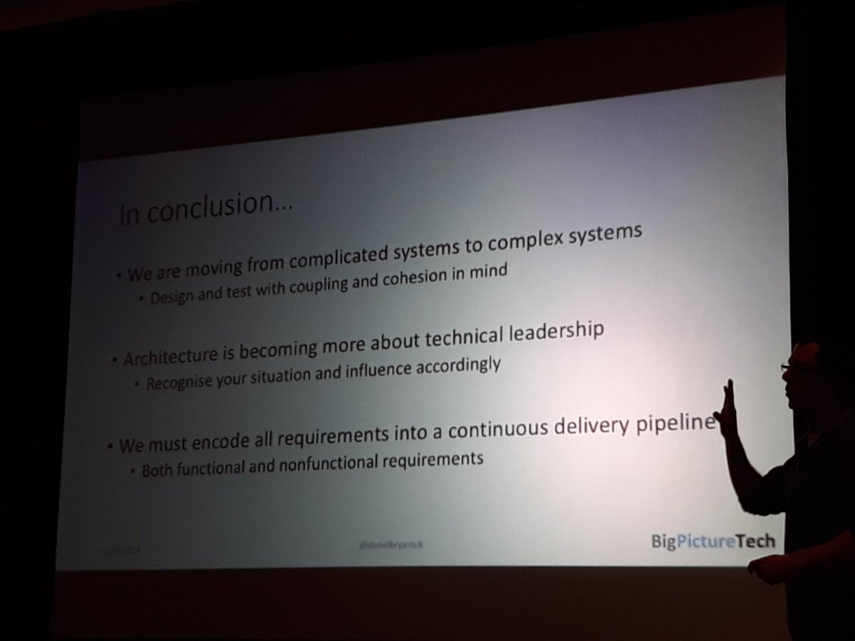 PierreVincent's tweet photo. Architecting for continuous delivery by @danielbryantuk at #JaxDevOps18 https://t.co/XHhg8vBWrB