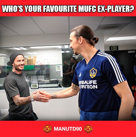 _manutd90's tweet photo. ❤️⚽️ Who’s your favourite MUFC Ex-Player: Beckham or Ibrahimovic? ⚽️❤️ https://t.co/xaQikdKQVa