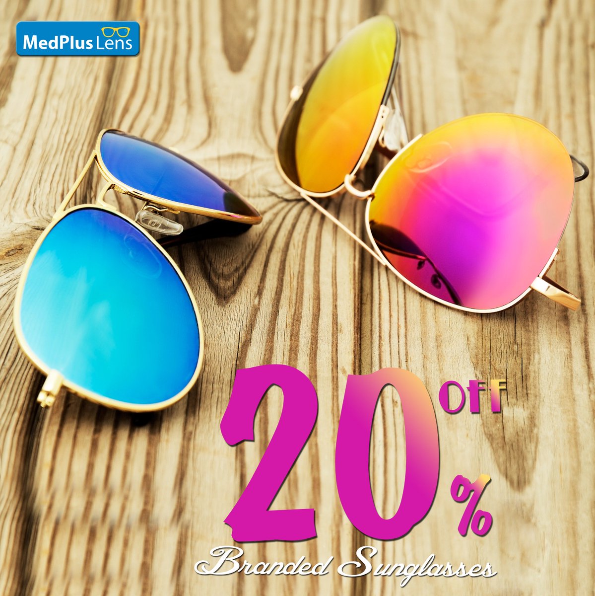 A pair of Sunglasses can speak louder about your personality. Add a stylish element to yourself. Get Flat 20% offer on Branded Sunglasses.Please Visit: bit.ly/2hYvEwZ
#medplus #medpluslens #offersonsunglasses #brandedsunglasses