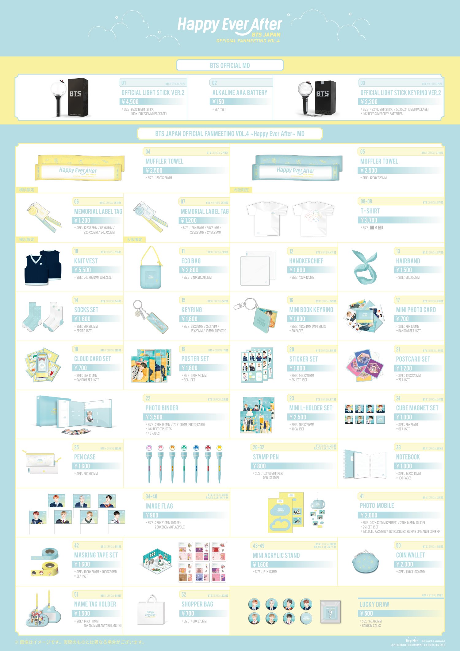 Bts Japan Official Fanmeeting Vol 4 Happy Ever After Official Merchandise Announced Bangtan