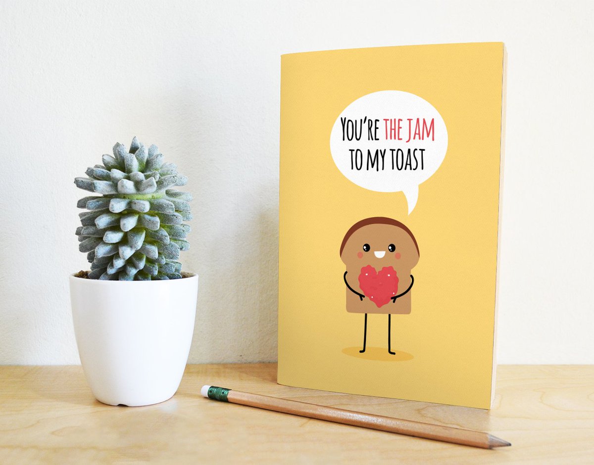New in the 'food cards' category: 'You're the jam to my toast! <3  etsy.me/2qmQivM via <a href="/Etsy/">Etsy</a>